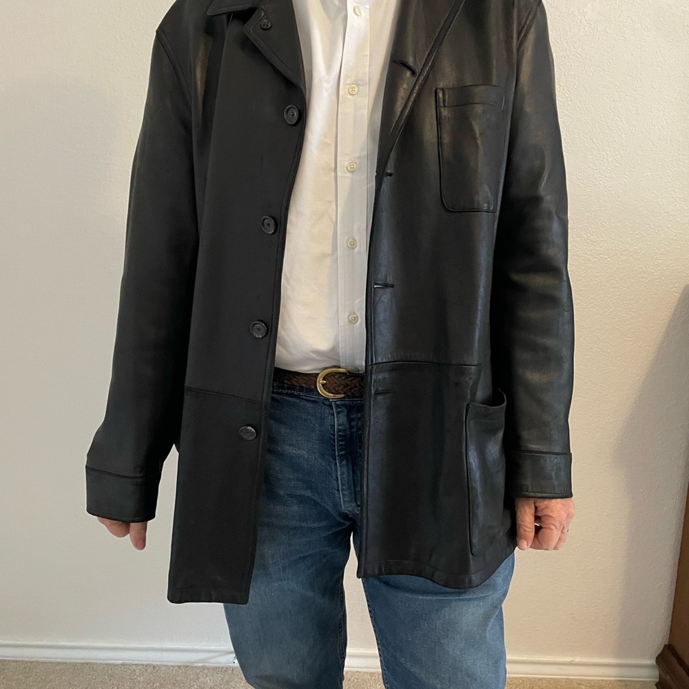 Men's Black Leather Jacket